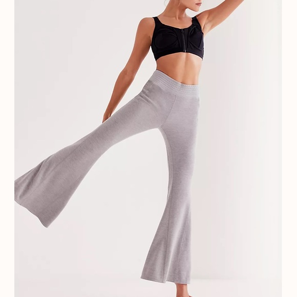 Free People Pants - Free People Movement Grey Attitude Flare Pants